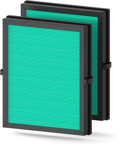 Miniatura 6 de Paquete de 2 filtros de aire MK04 de repuesto para purificador de aire Aroeve MK04/MG04JH - Filtro H13 HEPA verdadero 4 en 1 para polvo, caspa