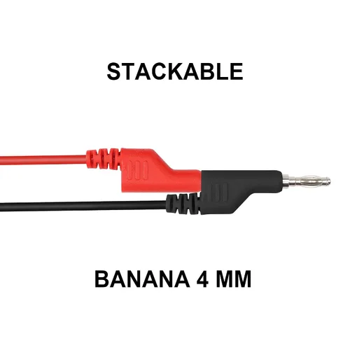 Miniatura 3 de Cable coaxial de la ventaja de la ventaja de la prueba del enchufe del plátano dual apilable del varón de 4.2Ft BNC para el osciloscopio
