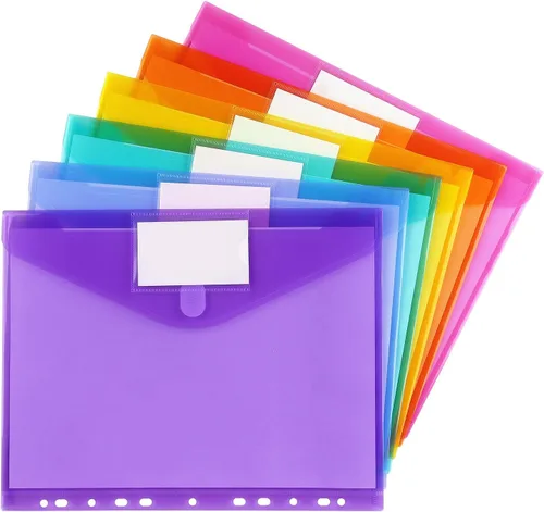 Miniatura 8 de Tamaki Paquete de 6 Organizadores de Bolsillo para Carpeta, Carpetas Organizadoras para Carpeta de 11 Anillos, Tamaño Carta, Bolsillos de Carpeta