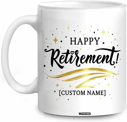 Miniatura 20 de WHIDOBE Taza de jubilación divertida personalizada con texto en inglés "Retired Not My Problem Any", taza para mujeres, hombres, papá, mamá, taza