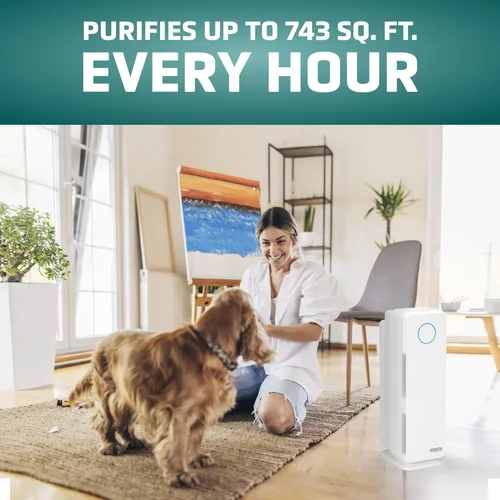 Miniatura 2 de GermGuardian Purificador de aire para hogares con mascotas, filtro HEPA H13 para mascotas, elimina la caspa de mascotas, polvo, alérgenos, humo