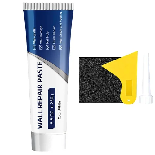 Agente reparador de paredes 2026, pasta de reparación de pared blanca con espátula, agente de reparación de paredes, relleno de azulejos, kit de 1