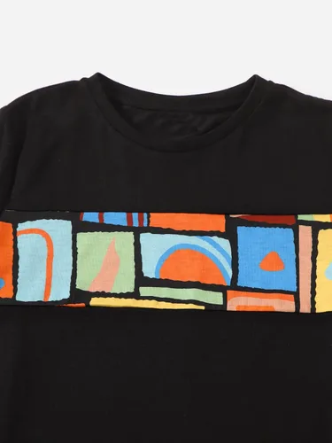 Miniatura 3 de OYOANGLE Conjunto de 2 piezas para niño con camiseta de manga corta y pantalones cortos