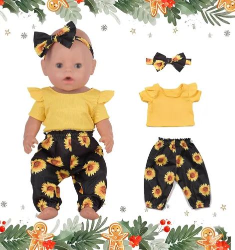 Miniatura 4 de Ropa de muñeca de bebé recién nacido, a cuadros, mono, falda tutú, accesorios de muñeca para muñecas de 15 a 18 pulgadas Morado