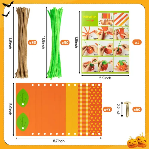 Miniatura 2 de BeYumi 30 piezas de tira de papel de Acción de Gracias, kit de manualidades de calabaza de gratitud de otoño, manualidades religiosas, decoración