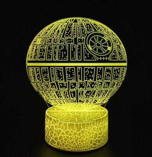 Miniatura 5 de Lámpara de noche con ilusión óptica 3D, lámpara de escritorio LED creativa con control táctil y control remoto, 16 colores atenuables, cambio USB