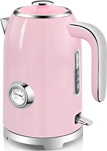 Miniatura 12 de SUSTEAS Tetera Eléctrica - Hervidor de Agua Caliente de 57 oz para Té con Termómetro, Tetera de Acero Inoxidable de 1500W de Calentamiento Rápido