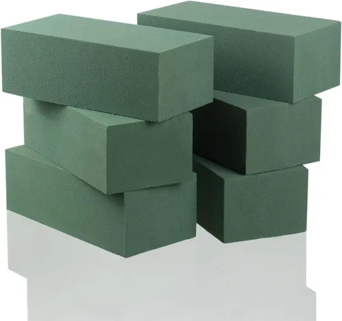 Miniatura 8 de Paquete de 2 bloques de espuma floral (9 x 4.3 x 3.1 pulgadas) para arreglos florales, espuma de floristería húmeda y seca para flores frescas