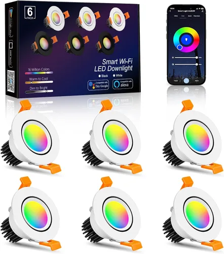 Miniatura 14 de inShareplus Downlight LED de 2 pulgadas, iluminación empotrable de 3 W, regulable, luz blanca cálida de 3000 K, CRI80, luces de techo