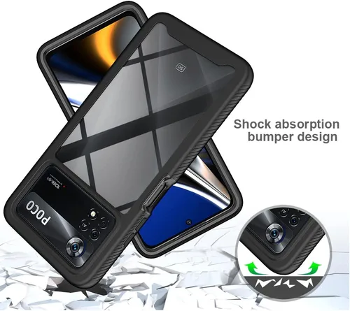 Miniatura 5 de AKABEILA Ajuste para Xiaomi Poco X4 Pro 5G Case, Compatible para Xiaomi Poco X4 Pro 5G Fundas de teléfono 360° Cuerpo completo Protector a prueba