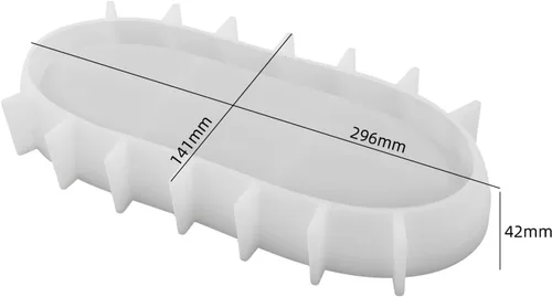 Miniatura 2 de Moldes ovalados para tarro de barco, moldes creativos de silicona para ollas, bandeja de almacenamiento de contenedor de hormigón para hacer moldes