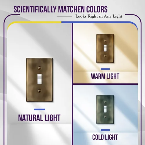 Miniatura 116 de ENERLITES Placa de Pared Metálica para Interruptor de Luz de Palanca, Acero Inoxidable 201, Resistente a la Corrosión, Tamaño Estándar 1-Gang 4.50