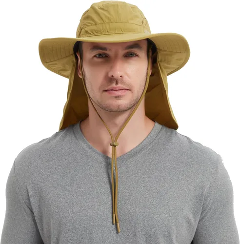 Jemez Wide Brim Boonie Hat with Neck Flap UPF 50+ Sun Protection Breathable Safari Bucket Hat for Fishing Hiking