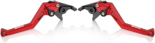 Miniatura 9 de MZS - Palancas de embrague/freno cortas para moto, rojas, compatibles con Z400 19-23 / Z125 17-24 / EX 400 18-23 / EX300 13-18 / EX 250 08-12 / Rojo