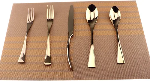 Miniatura 8 de Juego de cubiertos de acero inoxidable 18/10, 20 piezas, para 4 cubiertos de acero inoxidable, incluye cuchillo, tenedor, cuchara, apto