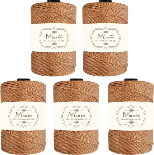 Miniatura 31 de Cordón de macramé de poliéster de alta calidad de 0.118 in × 218 yardas, 0.118 in, 100% polipropileno, ideal para ganchillo, ganchos de pared