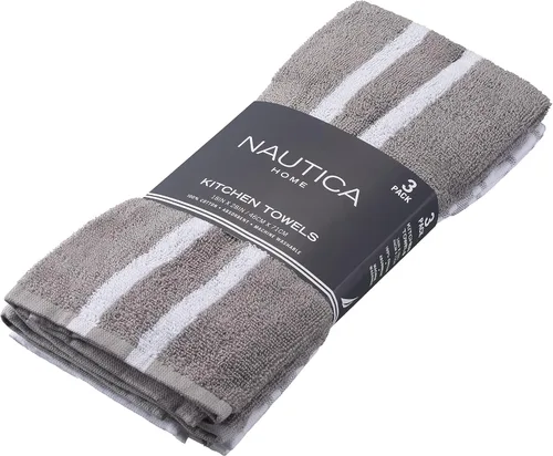 Miniatura 10 de Nautica Toallas de cocina 100% algodón, paños de limpieza reutilizables superabsorbentes, paños de cocina, toallas de mano para secar platos, juego