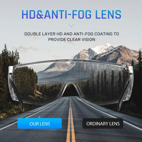 Miniatura 5 de SafeGlory - Gafas de seguridad ajustables antivaho - Transparentes, adecuadas para hombres y mujeres