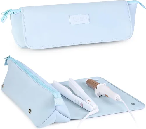 Miniatura 19 de BAREFOOT CARIBOU Bolsa de viaje para herramientas para el cabello y alfombrilla resistente al calor para planchas, alisadoras, rizadores