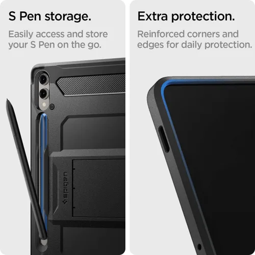 Miniatura 6 de Spigen Funda rígida protectora para Galaxy Tab S10 Plus (2024), Galaxy Tab S9 Plus (2023), Tough Armor Pro con soporte y soporte para S Pen, 12.4