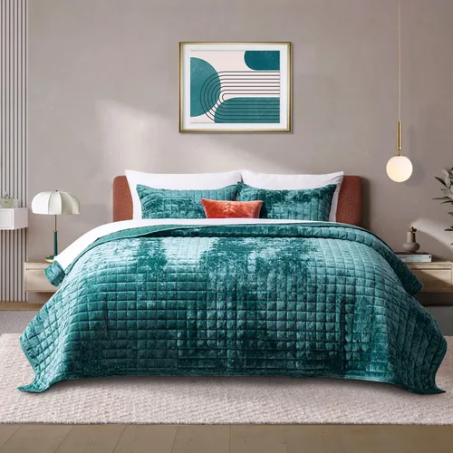 Miniatura 17 de RECYCO Juego de edredón de terciopelo de lujo tamaño individual/individual XL, juegos de cama, juego de cubrecama de terciopelo ultra suave, colcha
