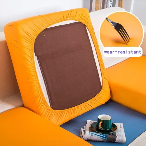 Miniatura 12 de Funda de piel sintética para sofá, funda elástica de cojín de 1/2/3/4 plazas, funda protectora impermeable de muebles para sofá, silla, asiento