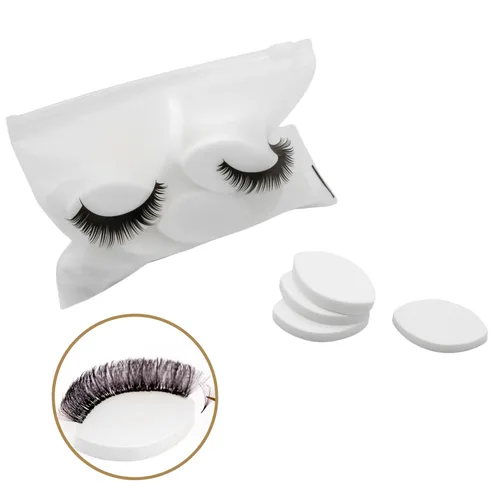 25 esponjas de práctica para artistas de pestañas principiantes | Esponjas de extensión de pestañas en forma de ojos | Suministros de extensión de