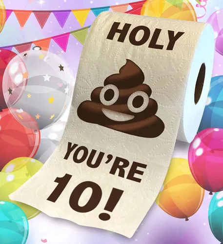 Miniatura 2 de Printed TP Holy You're 10 Birthday - Papel higiénico para regalo de cumpleaños 10, divertido regalo de cumpleaños, broma de papel higiénico, novedad