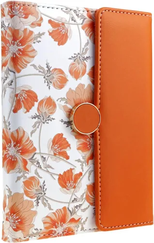 Miniatura 9 de Mazeran Diarios magnéticos florales, elegante tapa dura de piel sintética B6, cuaderno ejecutivo, diario de viaje, girasoles