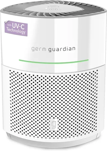 Purificador de aire GermGuardian Airsafe+ HEPA para el hogar, habitaciones grandes de hasta 1043 pies cuadrados con filtro de aire HEPA, luz UV-C y
