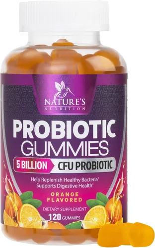 Miniatura 10 de Gomitas de probióticos para la salud digestiva, 6 cepas únicas para apoyo inmunológico diario y salud intestinal, apoya el estreñimiento, los gases