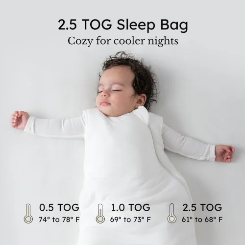 Miniatura 4 de KYTE BABY - Bolsa de dormir estampada para niños pequeños de 0 a 36 meses, 2.5 TOG, hecho de material de rayón de bambú suave