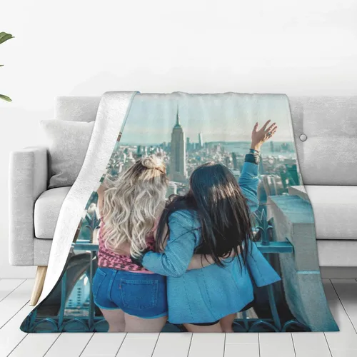 Miniatura 2 de Manta personalizada con fotos, texto, mantas personalizadas para adultos y niños, manta personalizada con imágenes para amor, boda, cumpleaños, Foto