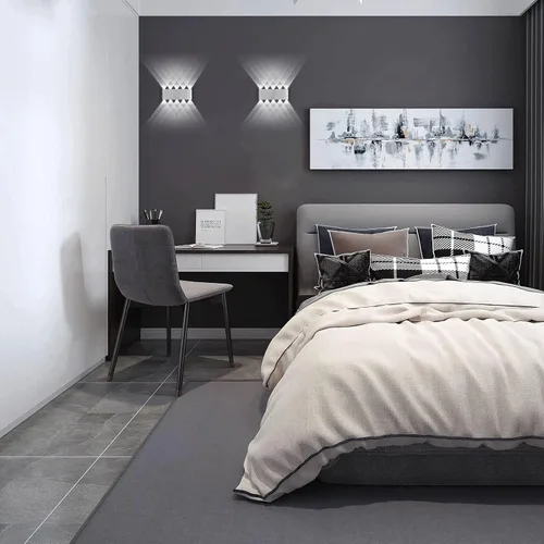 Miniatura 6 de Kawell Aplique de pared moderno de 10 W, luz de pared LED para interiores, lámpara de pared LED de aluminio para dormitorio, sala de estar, mesita