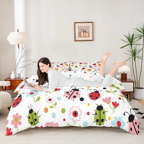 Miniatura 31 de Juego de funda de edredón de elefante bohemio para niños, tamaño individual, juego de ropa de cama de mandala bohemio de 2 piezas para decoración