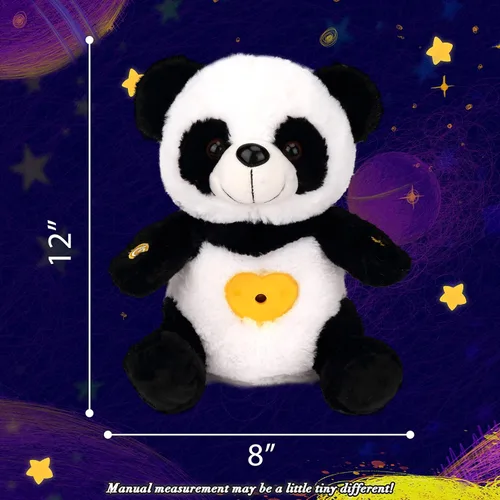Miniatura 2 de Peluche de panda con proyector de estrellas musicales, luz nocturna ajustable, canta, animales de peluche iluminados, juguetes de peluche