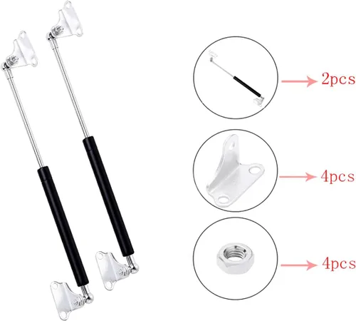 Miniatura 3 de Soporte de gas 150N de 15 pulgadas, soporte de elevación de seguridad con bisagras, amortiguador de gas de cierre suave y puerta de gabinete