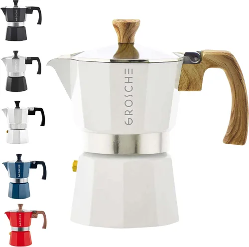 Miniatura 33 de GROSCHE Milano Cafetera Moka para Preparar Espresso en la Estufa, 9 Tazas de Café, 15.2 oz, Negro. Cafetera Cubana para Preparar Café en la Estufa