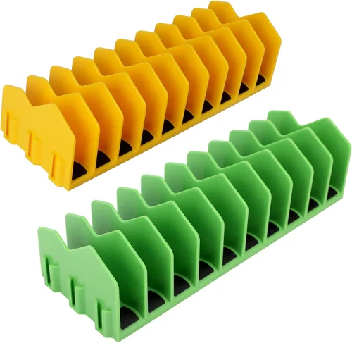 Miniatura 12 de HURRICANE Pliers Organizer Rack with Non-Slip Rubber Base, Extendable Design, Blue and Green, 2 Pack