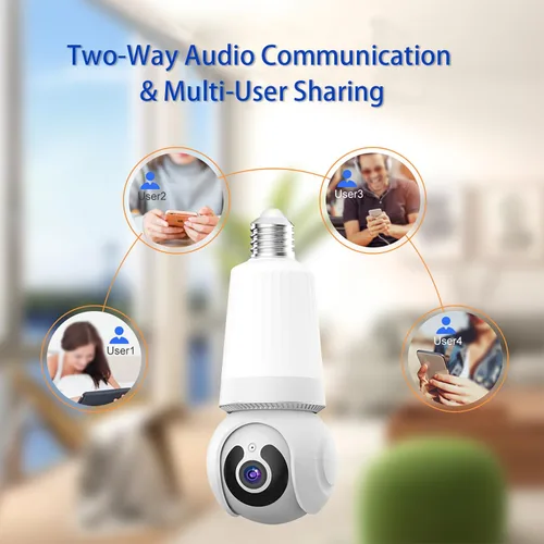 Miniatura 7 de Cámara de seguridad WiFi para interiores y exteriores con enchufe, detección humana AI, vista en vivo, visión nocturna a color, audio de 2 vías