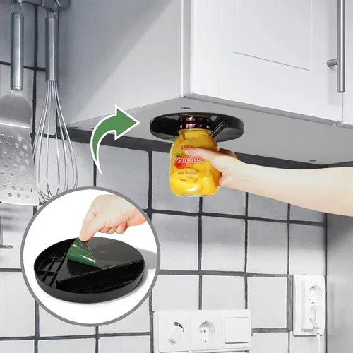 Miniatura 4 de Abridor de tarros fácil debajo del mostrador para manos débiles - Nuevo diseño mejorado con cinta de agarre para evitar el deslizamiento - Fácil