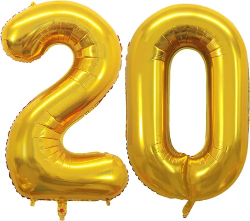 Miniatura 210 de Goer, conjunto de globos de papel aluminio para decoraciones de cumpleaños, globos de las letras de feliz cumpleaños y de números Oro