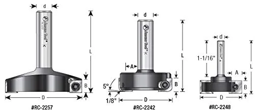 Miniatura 2 de Amana Tool - Cortador de superficie de 4" diámetro 3/4" Shk (RC-2258), grado industrial