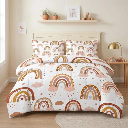 Miniatura 18 de Pamnest Juego de edredón tamaño Twin, ropa de cama suave retro vaquera occidental de 2 piezas para niños y adultos, juego de edredón estético