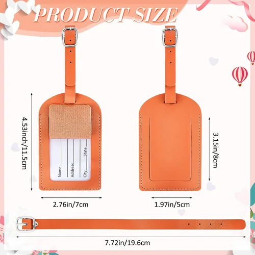 Miniatura 2 de 30 etiquetas de cuero para maleta, etiquetas de viaje para equipaje, mochila de viaje, regalos de boda, mujeres, hombres, adultos, niños, a granel