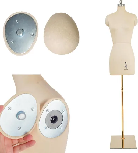 Forma de Vestido de Espuma de Alta Densidad para Mujer de 4 Tallas Ajustable a 70 pulgadas, Maniquí de Costura de Cuerpo de Espuma para Sujetar con
