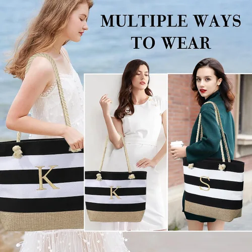 Miniatura 21 de YOOLIFE Beach Bags for Women - Travel Canvas Beach Tote, Pool Waterproof Bag, Travel Essentials, Gifts for Women Birthday