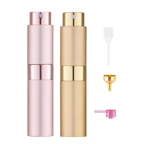 Miniatura 17 de Tekson Atomizador de perfume de viaje de 8ml recargable, mini botella de spray de colonia vacía, pequeño rociador portátil de loción para después
