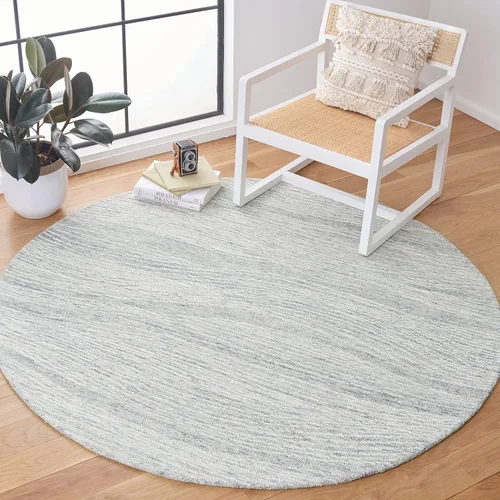 Miniatura 48 de SAFAVIEH Metro Collection - Alfombra decorativa de 2 x 3 pies, azul y marfil, diseño transicional, ideal para áreas de alto tráfico en pasillo, baño