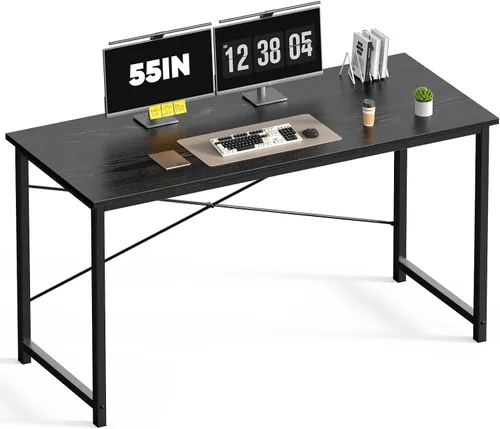 Miniatura 24 de DUMOS Escritorio pequeño para computadora de 31 pulgadas para oficina en casa, escritorios de juegos para dormitorio, mesa de trabajo de estudio